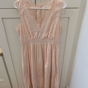 Blush midi embroidered dress! Worn once for mommy/daughter pics! See pics.